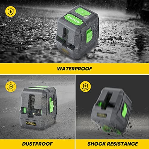 ENVENTOR Niveau Laser Vert 25M Modes Manuel et Autonivelant Modes Manuel et Autonivelant 360° Laser Rotatif avec Support