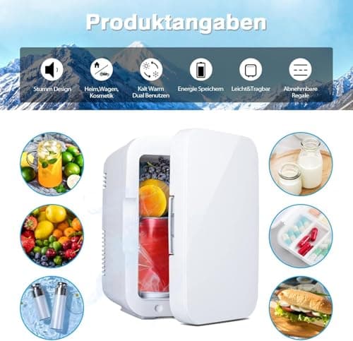 YU YUSING Mini Frigo Cosmétique 4 L Noir | Refroidisseur et Chauffeur portable | Idéal pour Voiture et Bureau | Espace I