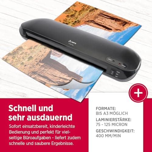 Titre SEO optimisé : Olympia A330 Plus Set 4 en 1 Plastifieuse Noir Économique et Pratique pour Maison et Bureau avec Fo