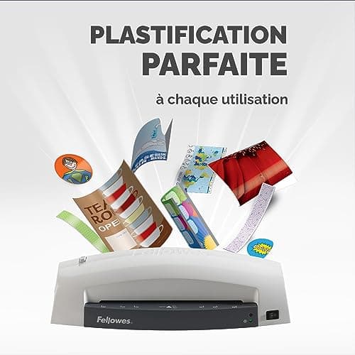 Plastifieuse Fellowes Plastifieuse Lunar A4 à chaud gris/blanc pochettes 80-125 microns 30cm/min loisirs créatifs