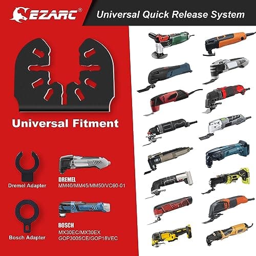 EZARC Oscillating Knife Blade Multi-Tools 3 Multifunction Scissors Blades pour Coupez des Matériaux Souples 3 Lames Scie