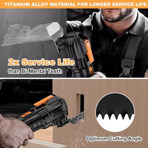 USHOP Lames de Scie Oscillantes Multifonction pour Professionnels,Ensemble de Lames Universelles Scie Oscillante,Outils