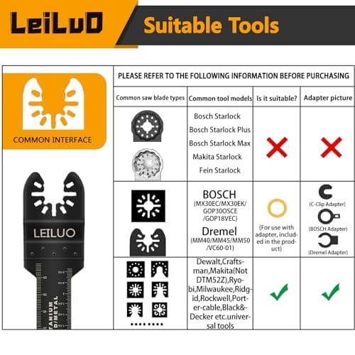 Ensemble de 29 lames LEILUO pour scie multi-outils, compatible avec Einhell, Makita, DTM51Z, Dremel et Parkside - parfai