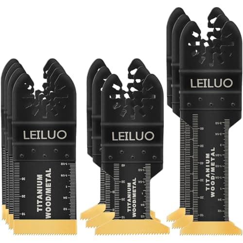 Leiluo lame oscillante en titane Dewalt Makita Ryobi 5 pièces pour outils multifonctions durcis métal bois — 10Ti_Long