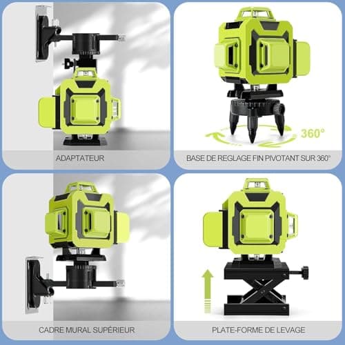 Stanew Niveau Laser 4D 16 Lignes, Autonivelant, Laser Niveaux pour Chantier, Professionnels et Amateurs, Scénarios de Tr