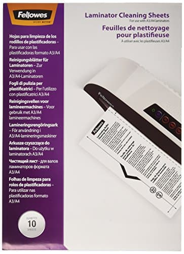 Feuilles de nettoyage naturel Fellowes 10 pc A4 A3 pour plastifieuse