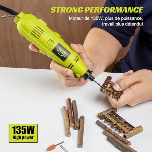 DEWINNER Outils Rotatifs Multifonction 233pcs, Puissant Outil Rotatif Electrique Idéal pour Professionnels et Amateurs,