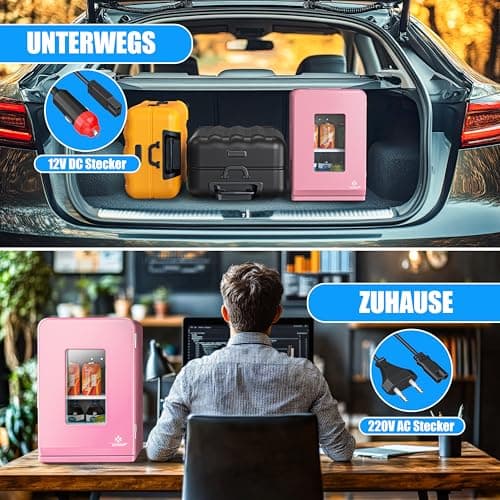 KESSER® Mini réfrigérateur 2 en 1 pour Voyageurs | Glacière portable | Capacité de 15 litres avec Fonction de Chauffage