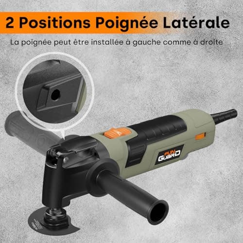 Outils Multifonctions Oscillants 300W, 6 Vitesses Variables 15000-22000RPM, 30 Accessoires pour Couper, Poncer, Gratter,