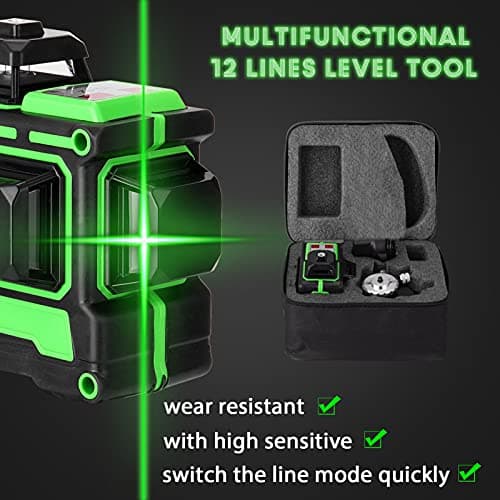 Niveau laser profesional multifonctionnel 3D 12 lignes horizontales et verticales avec auto-nivellement - Outillage pour
