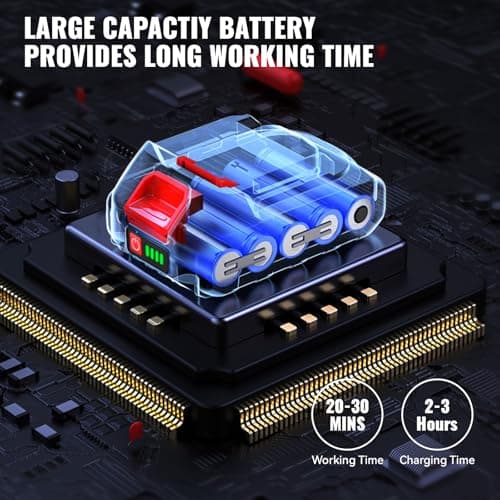 ONEVAN outil multifonction sans fil + scie oscillante avec 2 batteries de 1,5 Ah + angle d'oscillation de 4°