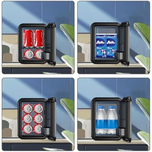 Enventor Mini-Frigo 4L, Refroidissement et Chauffage, Pour Voiture et Chambre, Fonction Multi-Usage, Silencieux et Compa