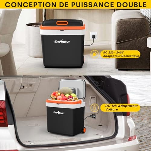 Glacière électrique Enventor 33 Litres Voiture Camping Bateau Mode ECO Réfrigérateur Allégeance Écologique