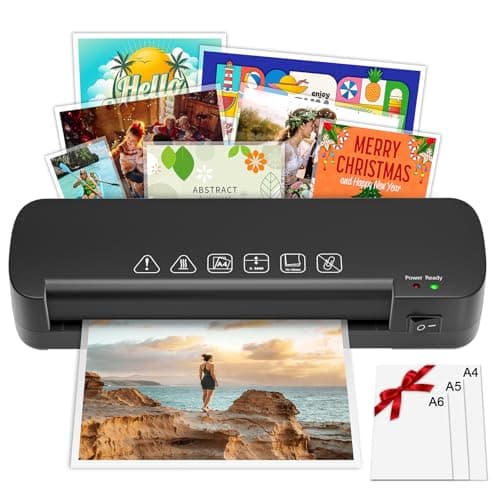 Plastifieuse A4 thermique avec 15 pochettes pour bureau et maison École Restaurant Noir