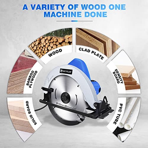 Scie circulaire 900W électrique avec guide laser pour professionnels, coupe précise jusqu'à 45 ° et profondeur maximale