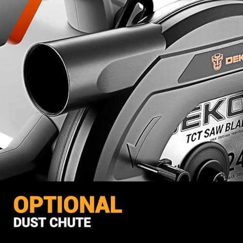 DEKOPRO Circulaire 1200W Scie Électrique Haute Performance pour Bois et PVC avec Lame 165 mm et CoupeDétaillée (90° et 4