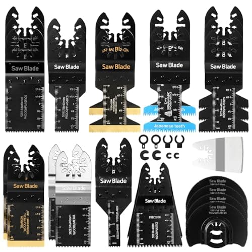 USHOP Lames de Scie Oscillantes Multifonction pour Professionnels,Ensemble de Lames Universelles Scie Oscillante,Outils