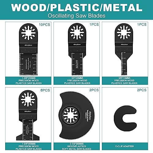 igsaw oscillante Multifonction 20 pièces Black&DeDecker Ryobi Rockwell WORX Outils pour Plastique Bois Métal Américains