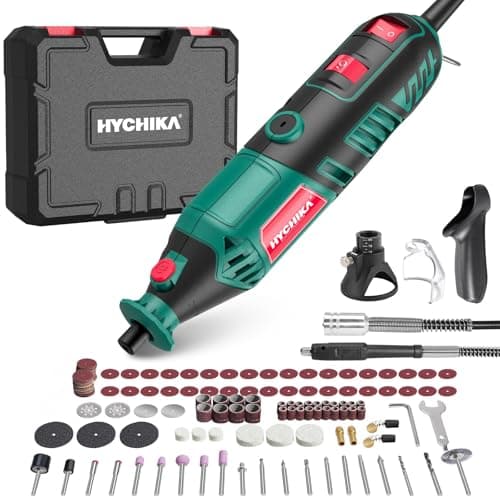 HYCHIKA Outil Rotatif 170W Parfait Pour la Coupe et le Ponçage de Détail Avec Arbre Flexible et 173 Accessoires