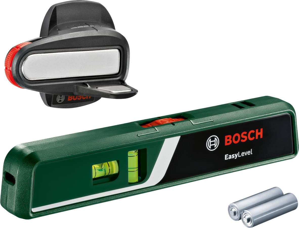 Bosch Niveau laser à bulle EasyLevel | Fonctionnement facile | Professionnels | Travail précis | Boîte carton e-commerce