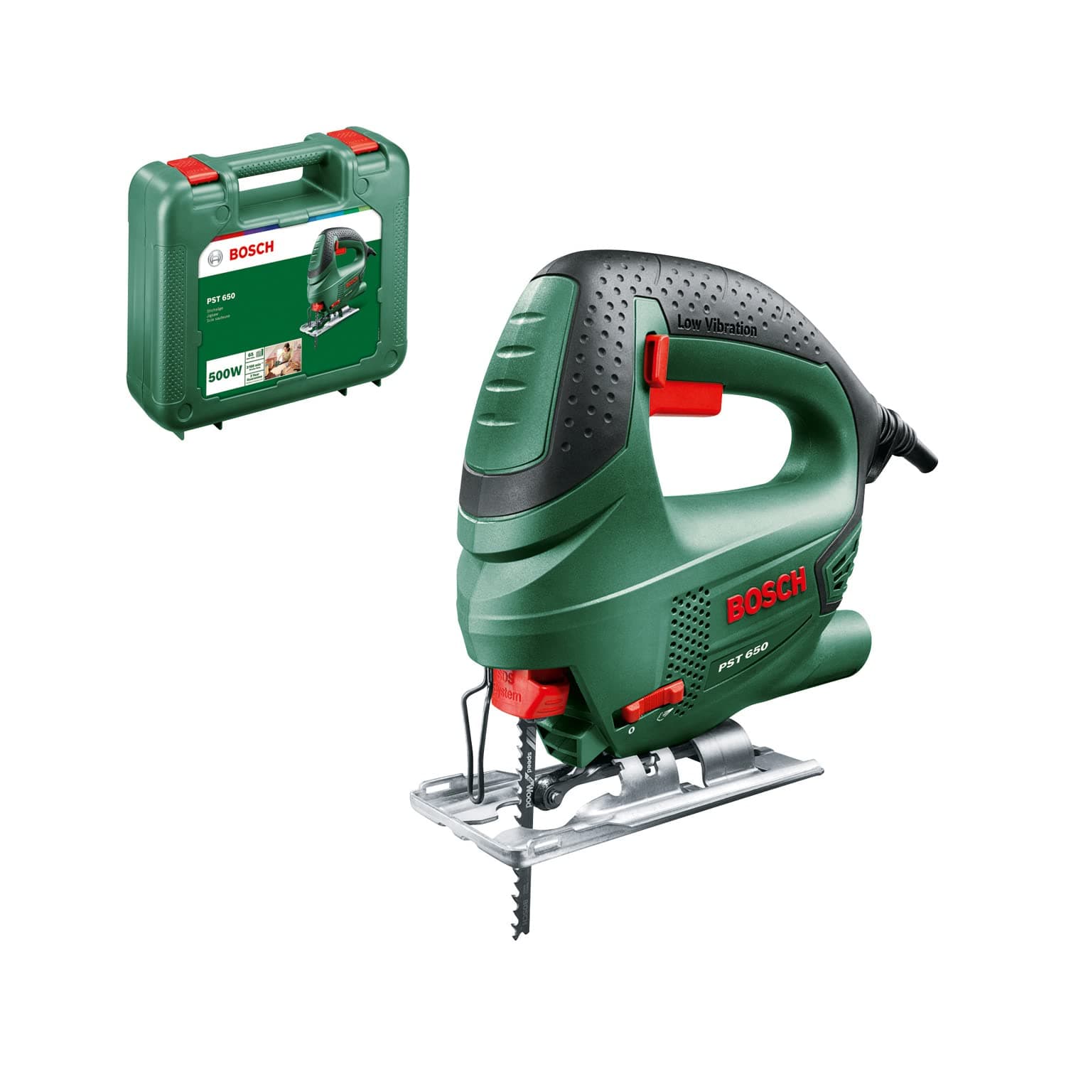 Bosch.Scie sauteuse filaire 500 W Livrée coffret rangement 1 lame bois T144D