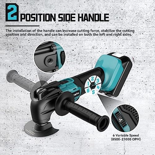 Ecarke Outil multifonction Makita 18 V Li-Ion, 6 vitesses réglables, moteur sans balais, parfait pour travaux de bricola