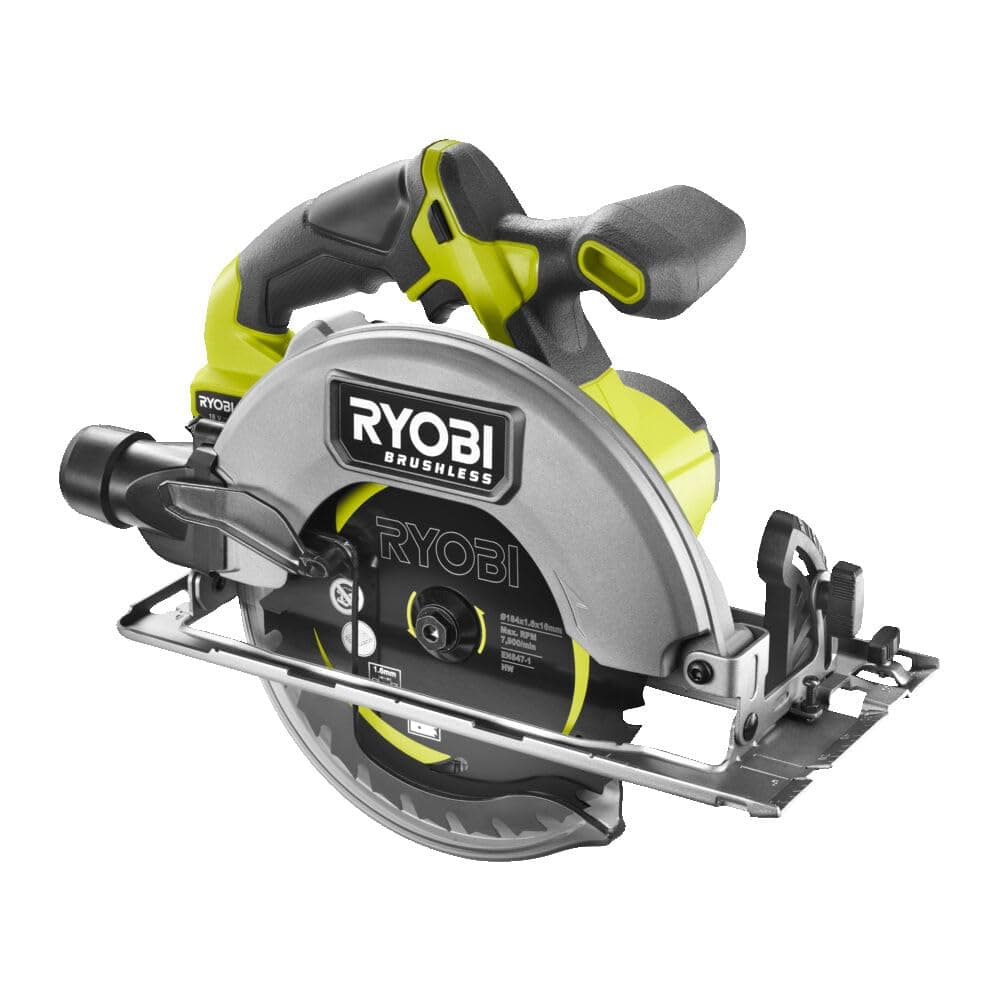 Ryobi Scie Circulaire 18 Volts Sans Fils Brushless - Raisonnement Puissant - Pour Professionnels - Pompe d'usure longue