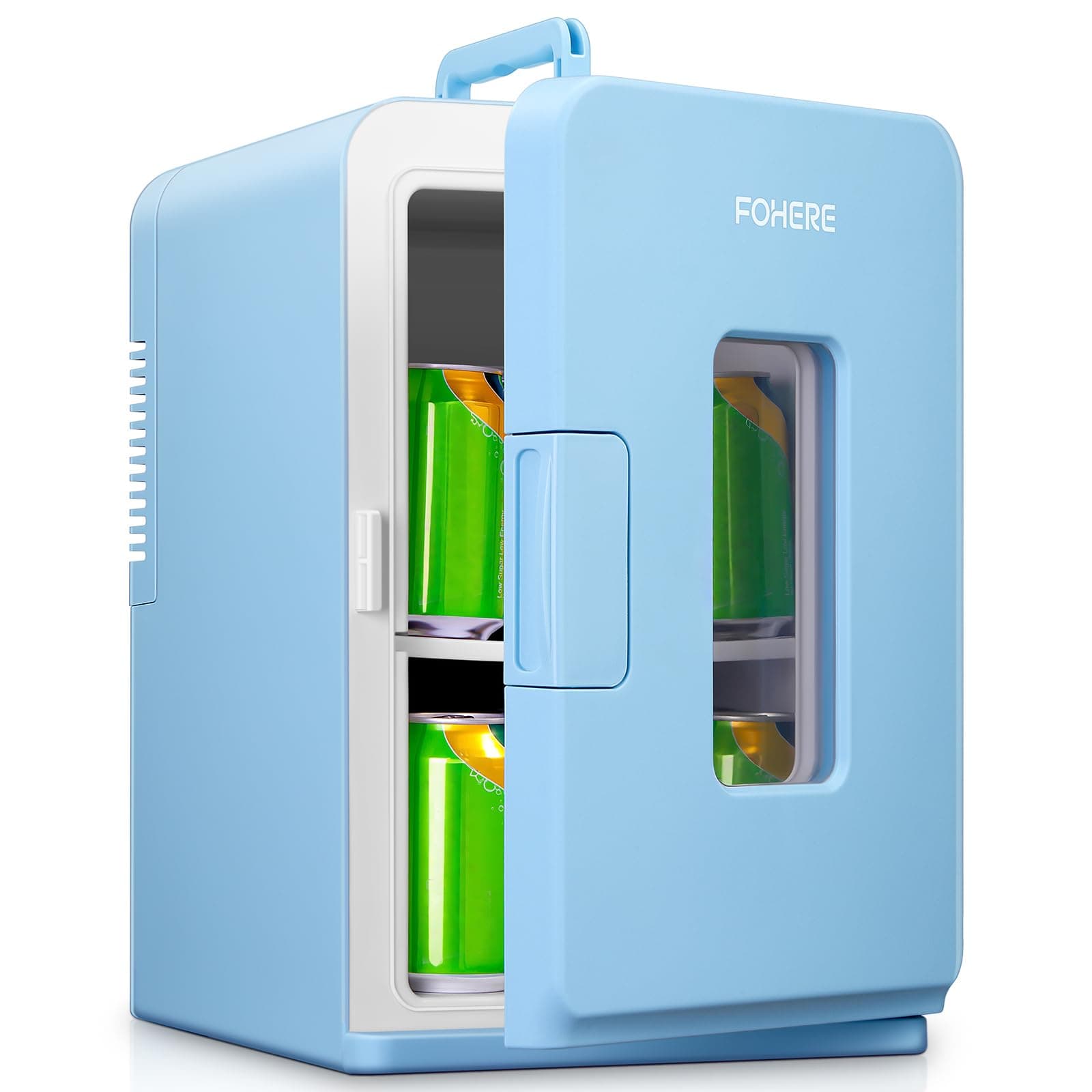 FOHERE Mini Frigo de Chambre 15L/21 Canettes | Fréquemment Acheté par les Voyageurs | Idéal pour les Voyages et les Camp