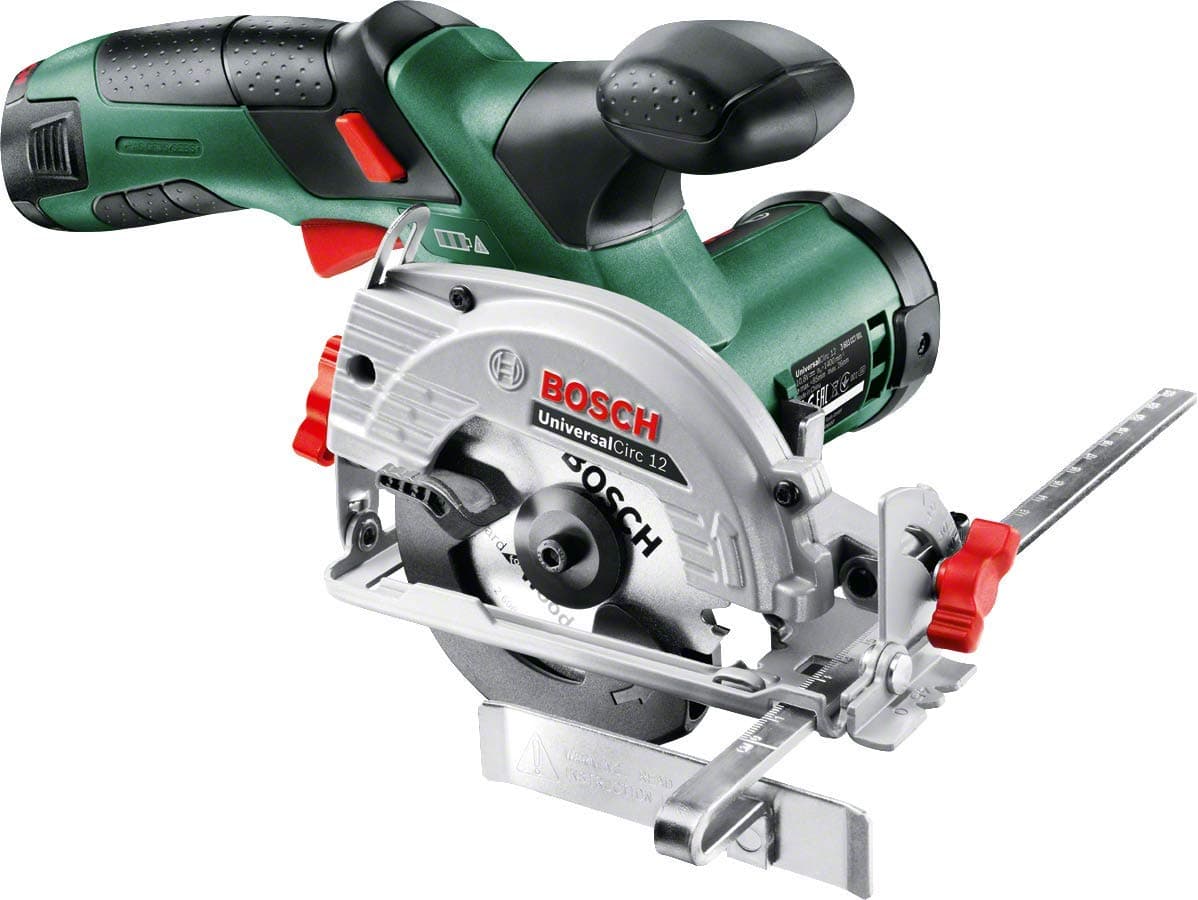 Bosch Mini scie circulaire à main sans fil UniversalCirc 12 - Bénéfices pour le bricolage - Idéal pour les professionnel