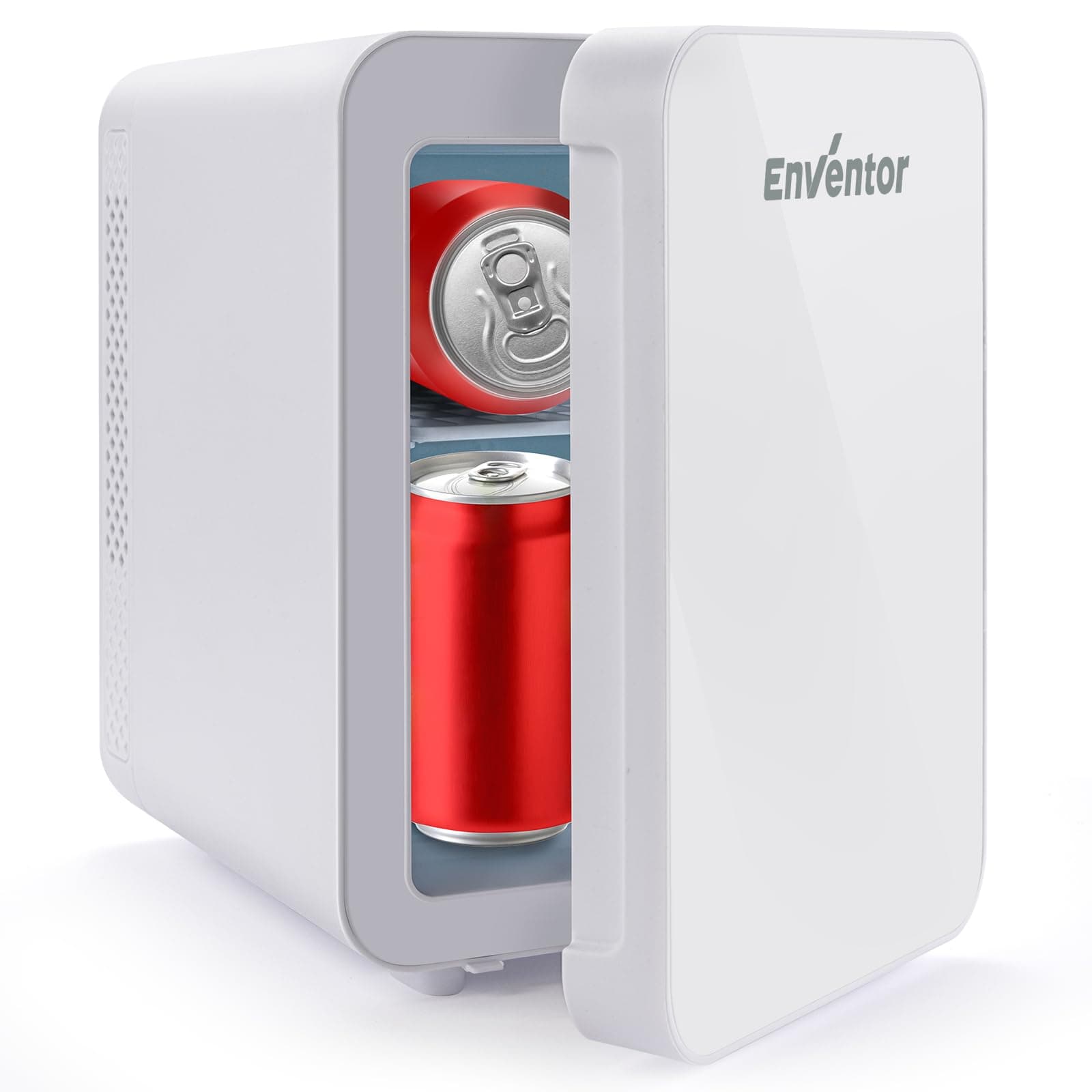 Enventor Mini Frigo Portable pour Voyage et Camping - 4 Litres - Refroidisseur et Réchauffeur - Blanc
