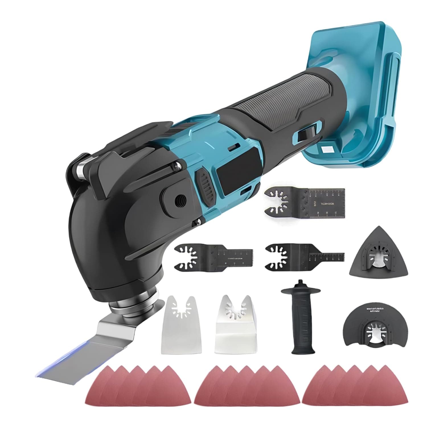 Outil multifonction oscillant Makita 18 V, outil sans fil oscillant avec 6 vitesses variables, outil oscillant multifonc