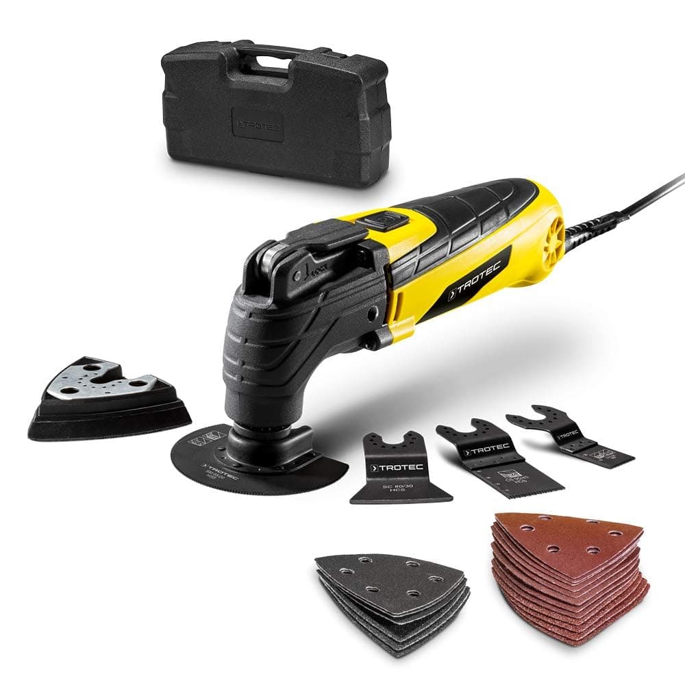 TROTEC Outil multifonctions PMTS 10-230V oscillant 300 W - variateur de vitesse, serrage rapide, poignée Softgrip, racco