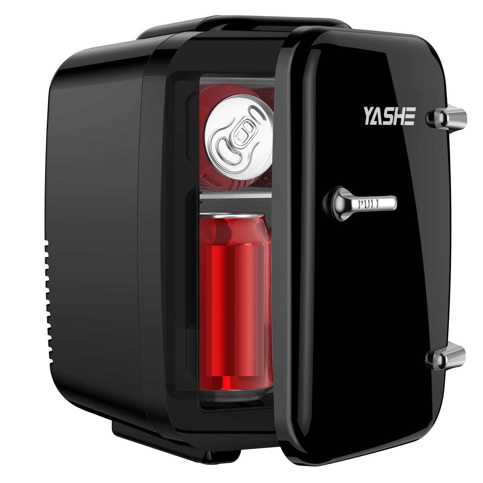 YASHE Mini Frigo de Chambre Thermoélectrique, 4 Litres pour Boissons, Bureau et Voiture, Noir