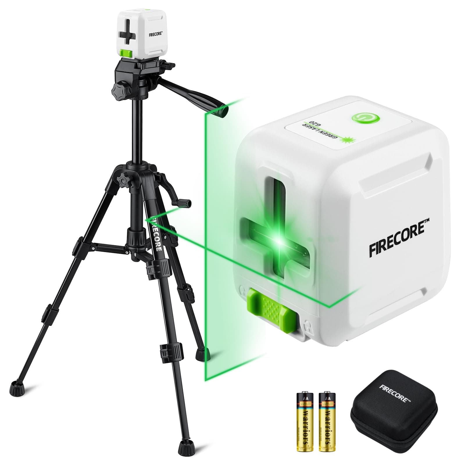 Firecore G20 Laser Croix Autonivelant 360 pour DIY et Chantier - Mini Niveau Laser Impulsion 63cm + Trépied + Piles AA +