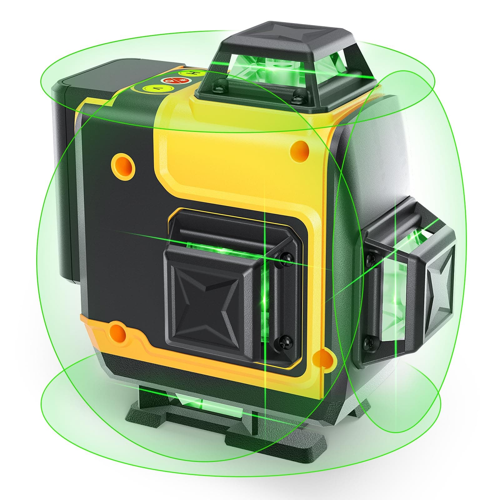 Niveau Laser FELLAT 4 x 360° Vert 4D 16 Lignes Autonivelant Mode Pulsé 2 Batteries Rechargeables Télécommande Magnétique