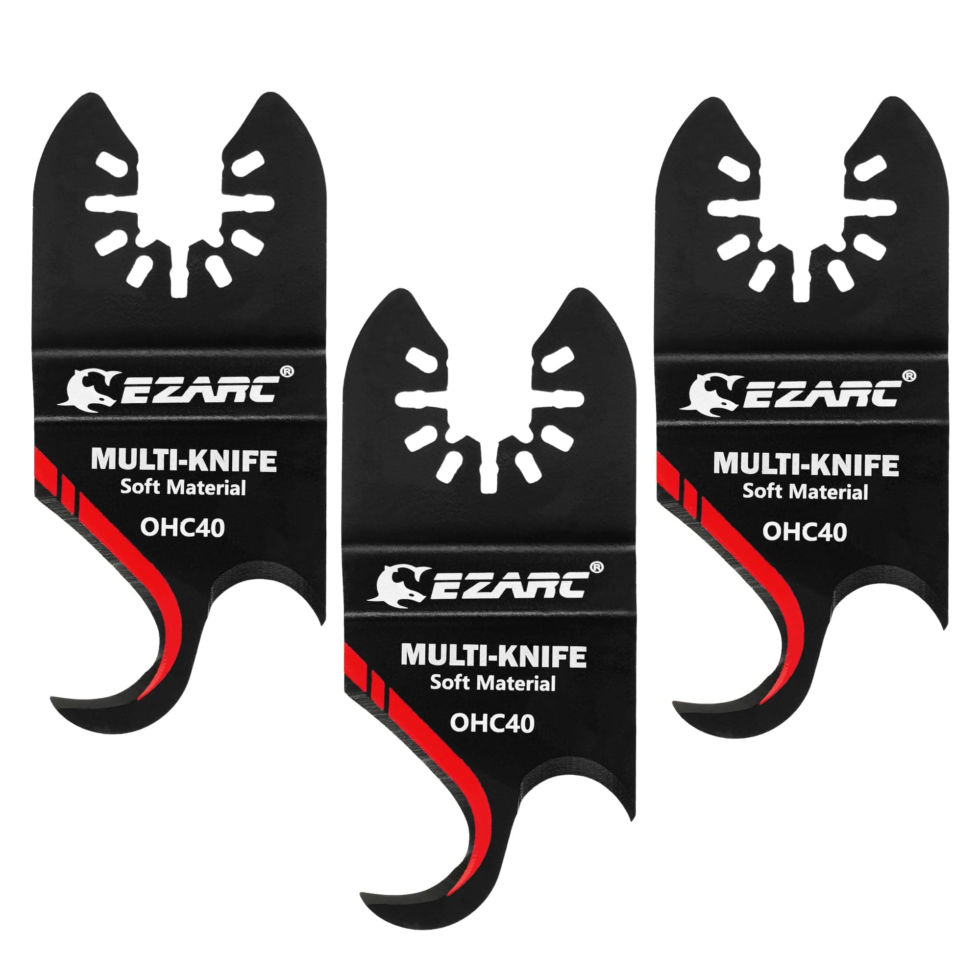 EZARC Oscillating Knife Blade Multi-Tools 3 Multifunction Scissors Blades pour Coupez des Matériaux Souples 3 Lames Scie