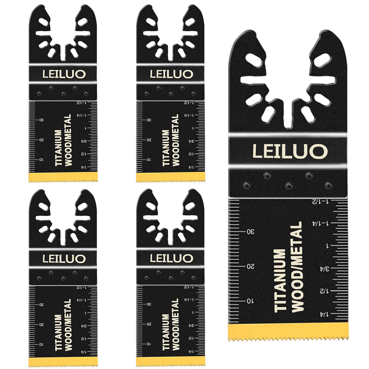 Leiluo lame oscillante en titane Dewalt Makita Ryobi 5 pièces pour outils multifonctions durcis métal bois