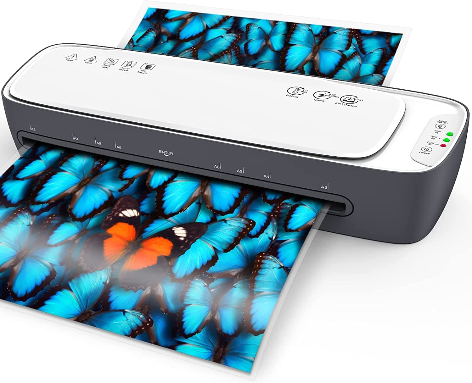 Qfun A3 Plastifieuse Machines pour Bureau École Famille avec 12 Pochettes et Fonctions 9 in 1