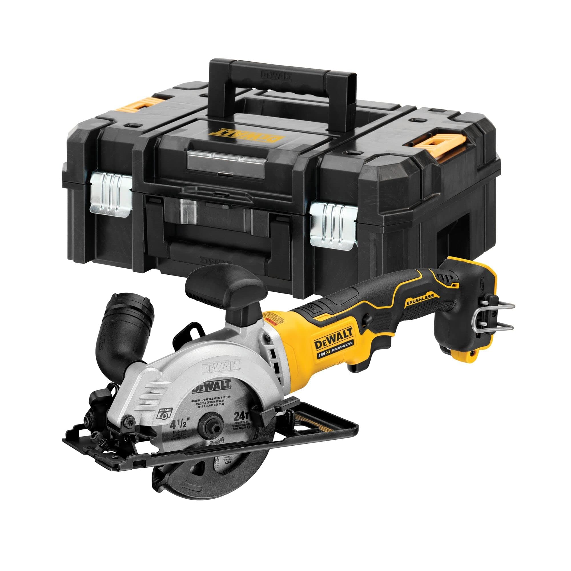 Scie circulaire DEWALT 18V XR - multi-matériaux - pour professionnel - travail en atelier -Puissance maximale - 115 mm -