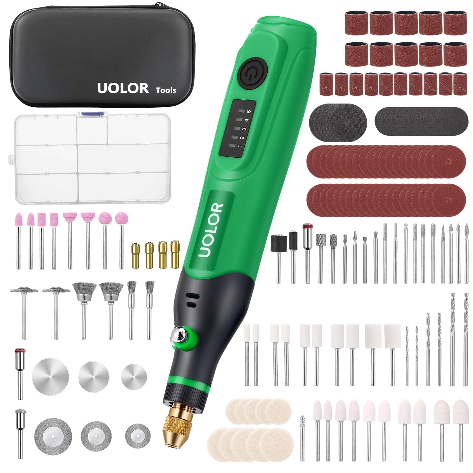 Outil Rotatif Sans Fil Meilloux + Multifonction pour Gravure, Ponçage et Bricolage - Kit de 158 Accessoires - Meilleur O