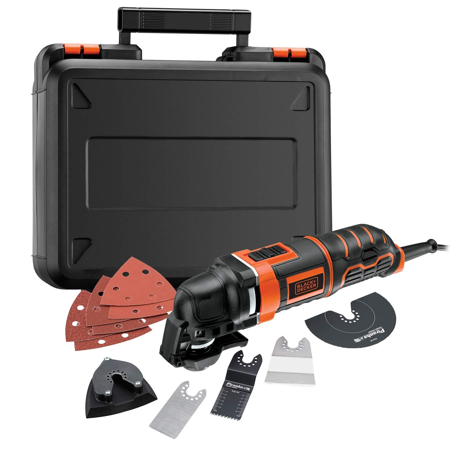BLACK+DECKER Outil Multifonctions Oscillatoire Filaire - Puissance 300W - Vitesse d'Oscillation 22000 osc/min - Fixation