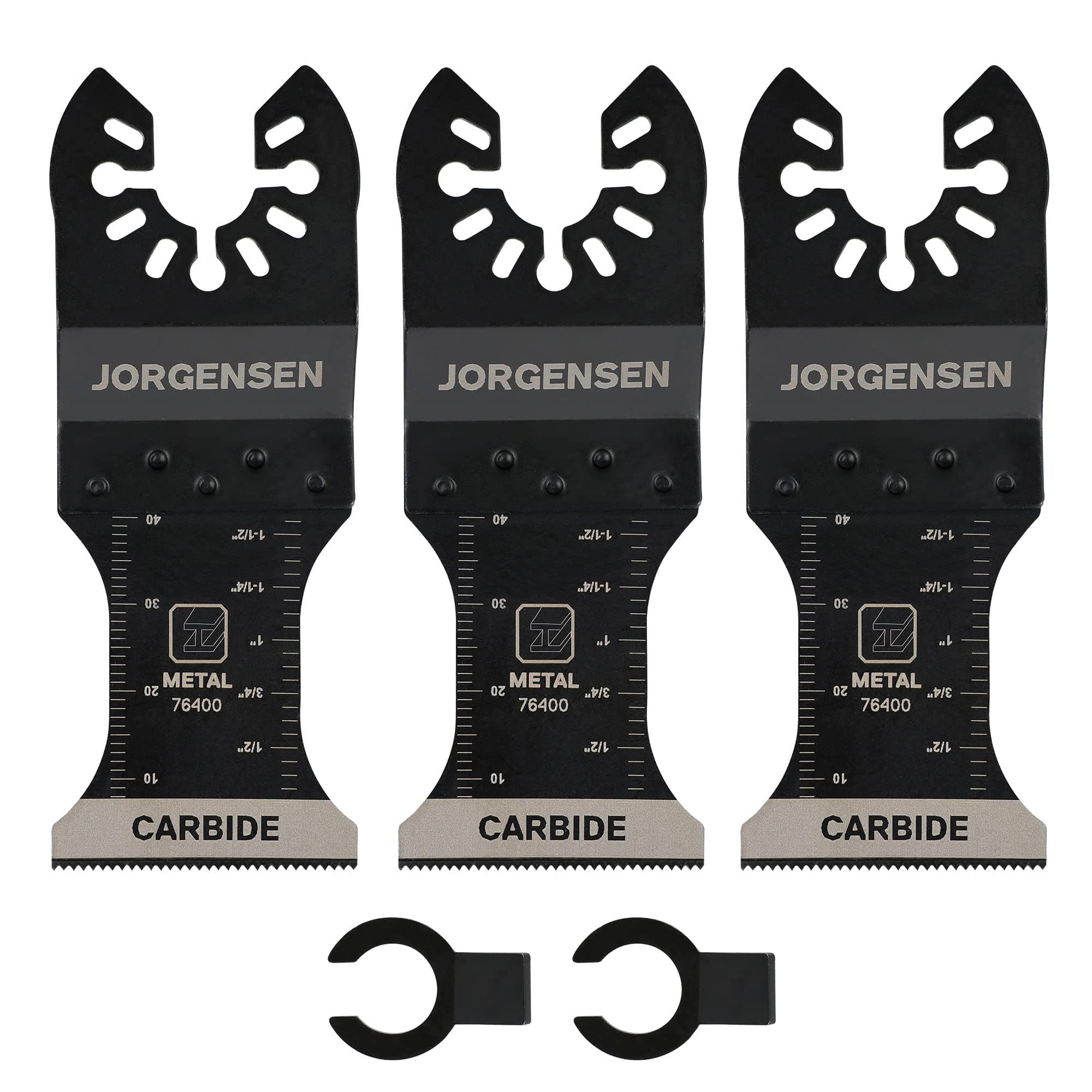 JORGENSEN 3Pcs Lames de Scie Oscillantes Universelles, Accessoires d'Outils Multifonction pour Métal, Clous, Vis, Boulon