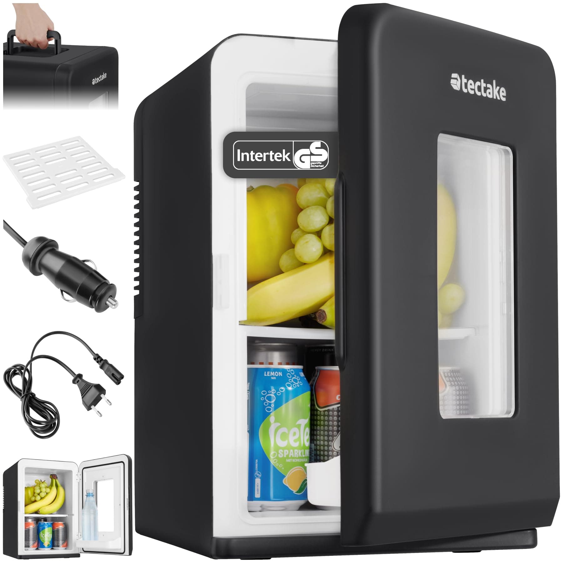 TecTake® Mini frigo de voiture, Refroidissement et chauffage, idéal pour le camping