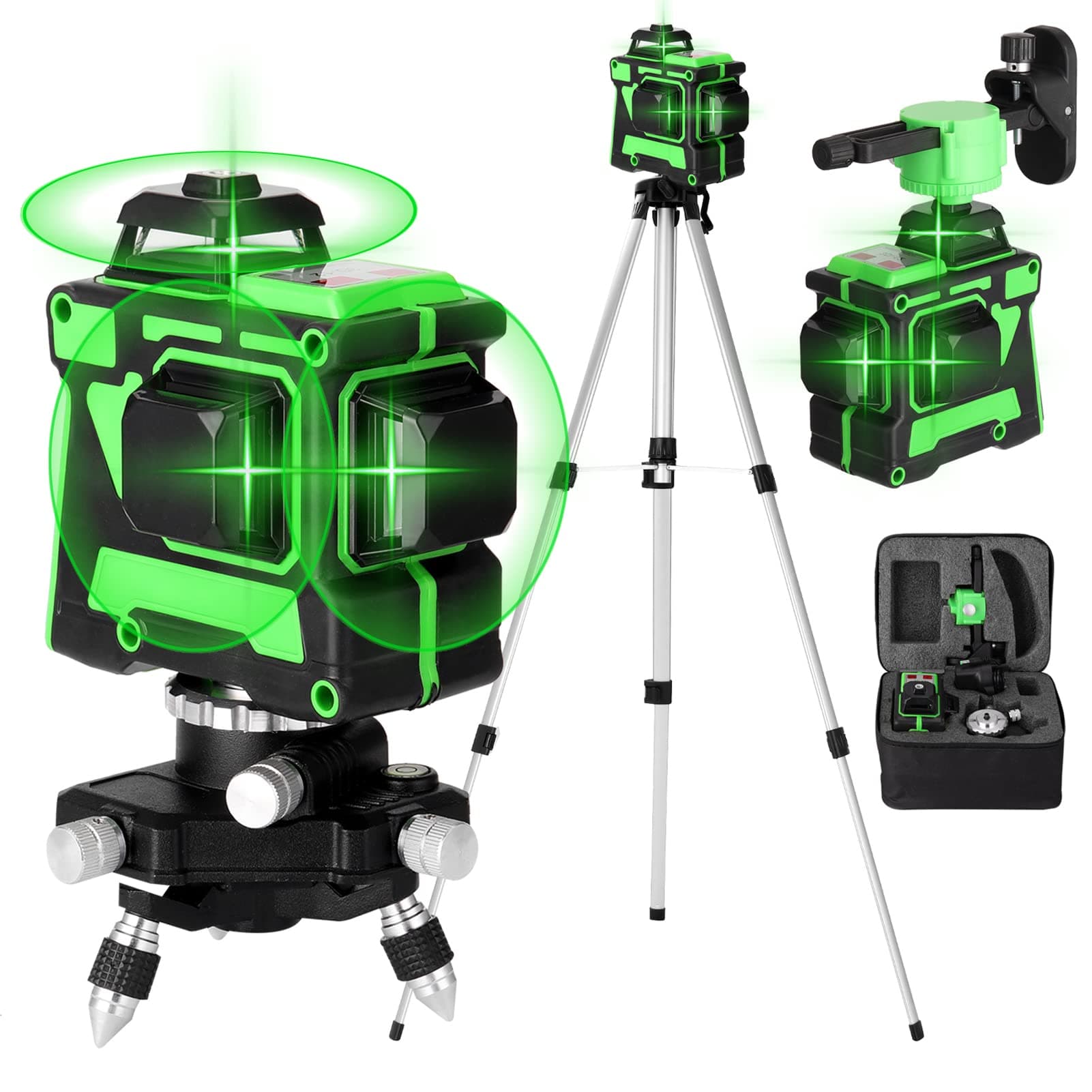 Niveau laser profesional multifonctionnel 3D 12 lignes horizontales et verticales avec auto-nivellement - Outillage pour
