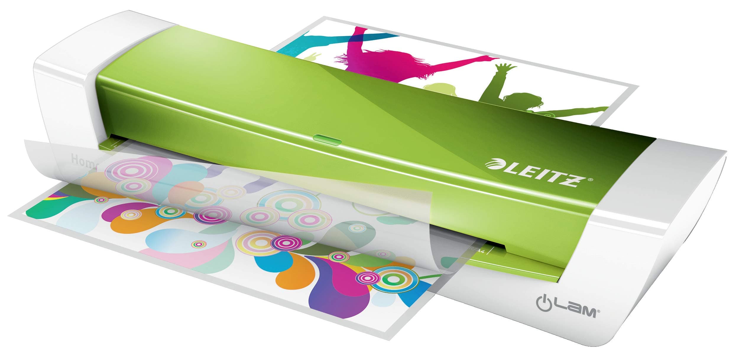 Leitz iLAM Home Office - Plastifieuse A4 pour la Maison, Préchauffage Rapide en 3 Minutes, Pochettes Incluses Vert