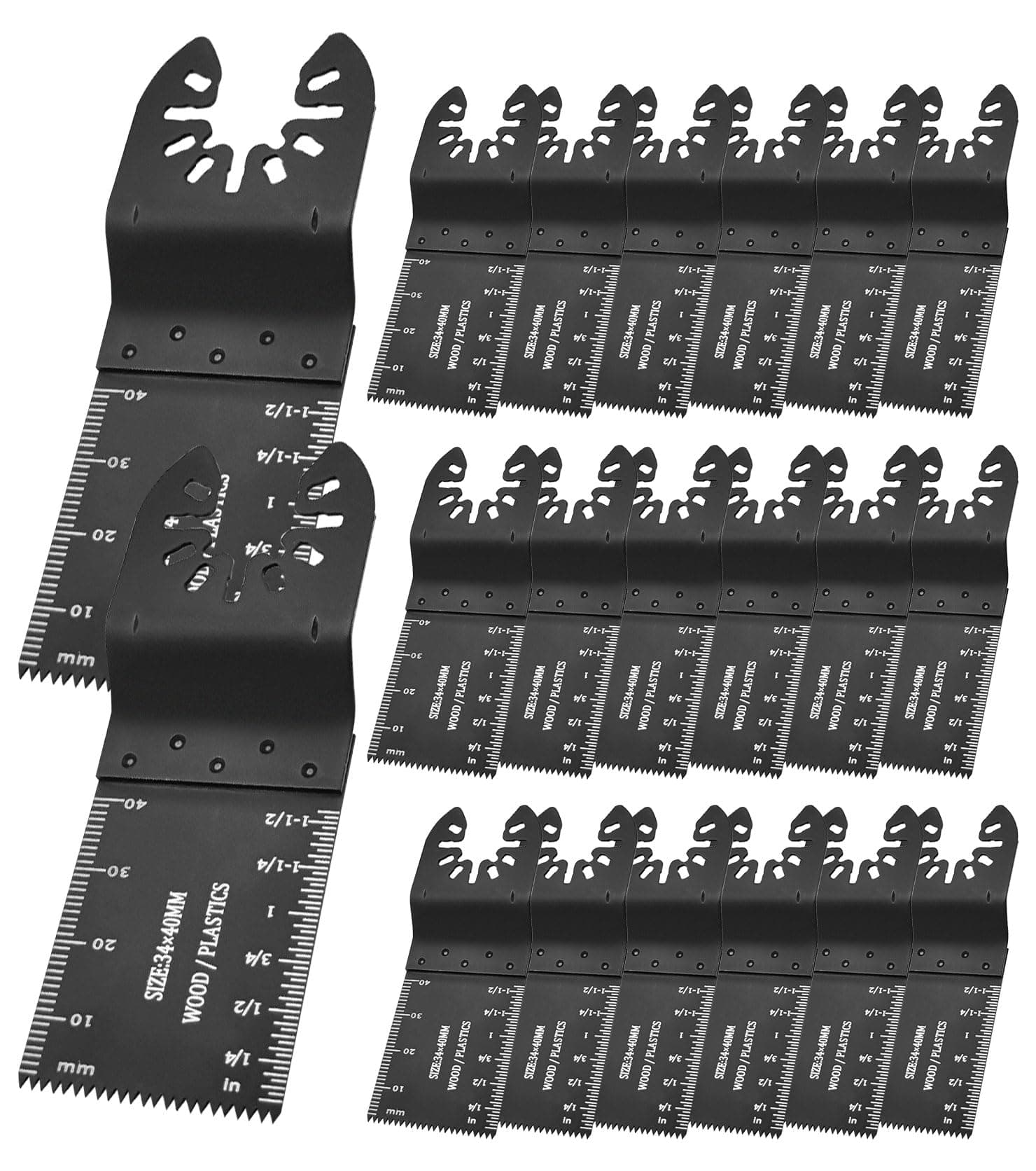 Ensemble de 20 lames universelles Scie oscillante -Accessoires coupe Métal & Bois - Compatible - Vite enlevées