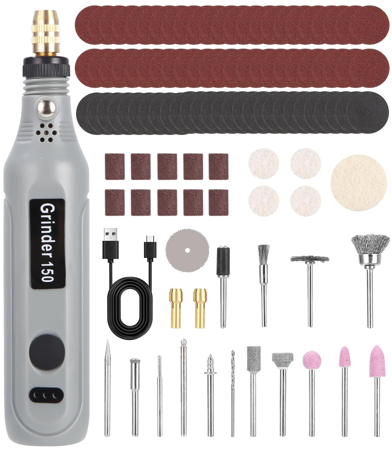 Outils Rotatif |7V Multifonction pour Professionnels - 3 Vitesse 5000-15000 rpm/min, Accessoires Inclus, Idéal pour Grav