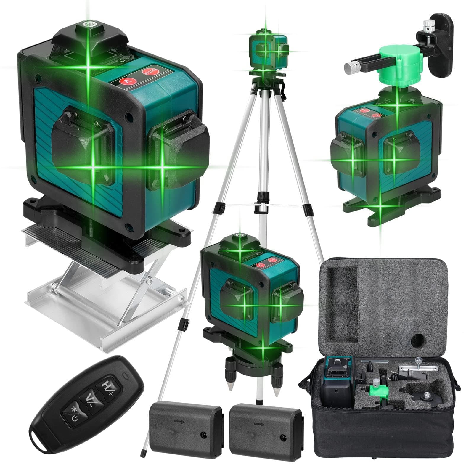 Laser niveau multifonction 16 lignes autonivelant 3°outil omnidirectionnel ligne autocollante mur sol haute précision 1,