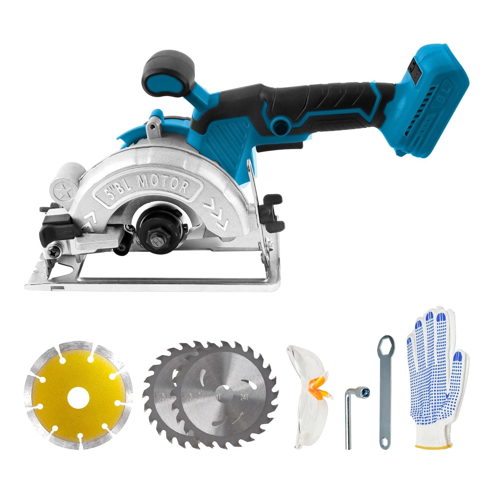 Scie circulaire Makita sans fil 18/20 V, 1000 W, 6200 tr/min pour bois et métal souple