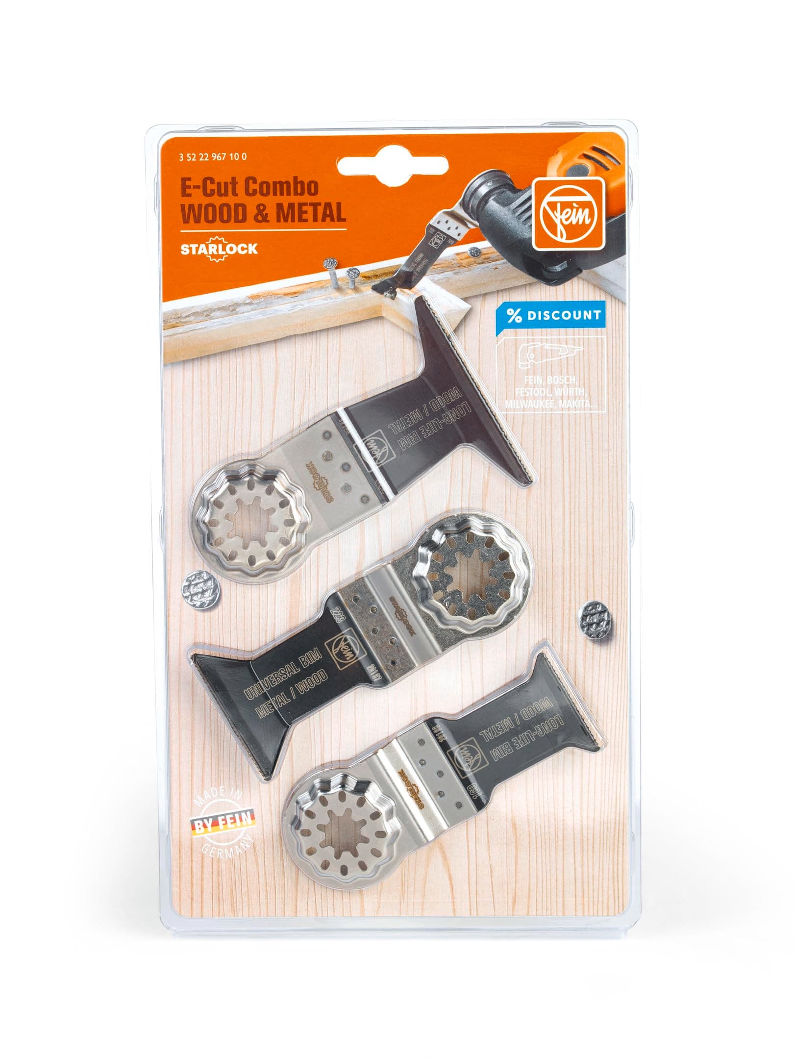 Scie à lame fine e-cut starlock bois métal 35222967100 - lot de 3 lames - parfait pour la précision dans l'artisanat et